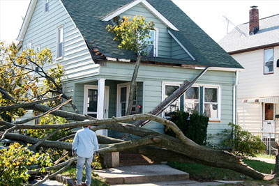 storm damage roof